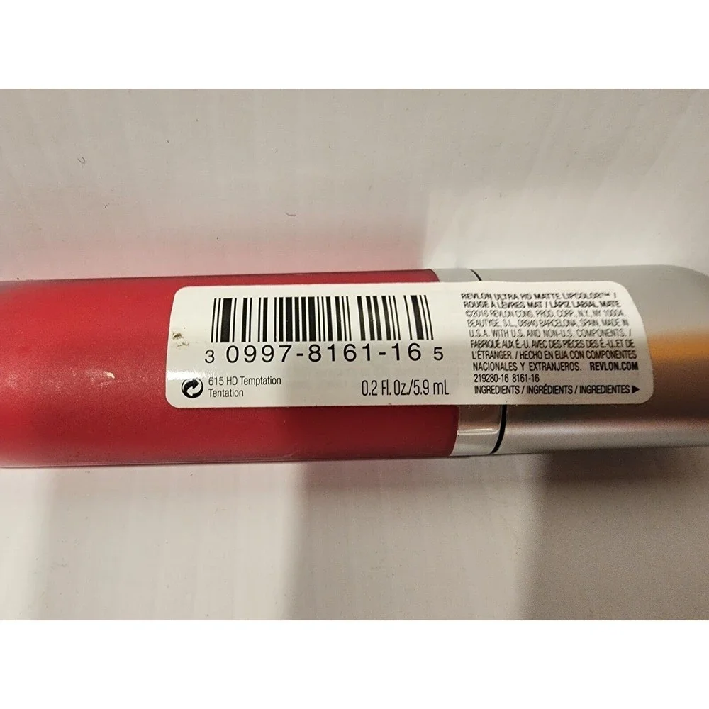 Revlon Ultra HD Matte Lip‎ Color #615 Temptation Set of 2 New/Sealed
